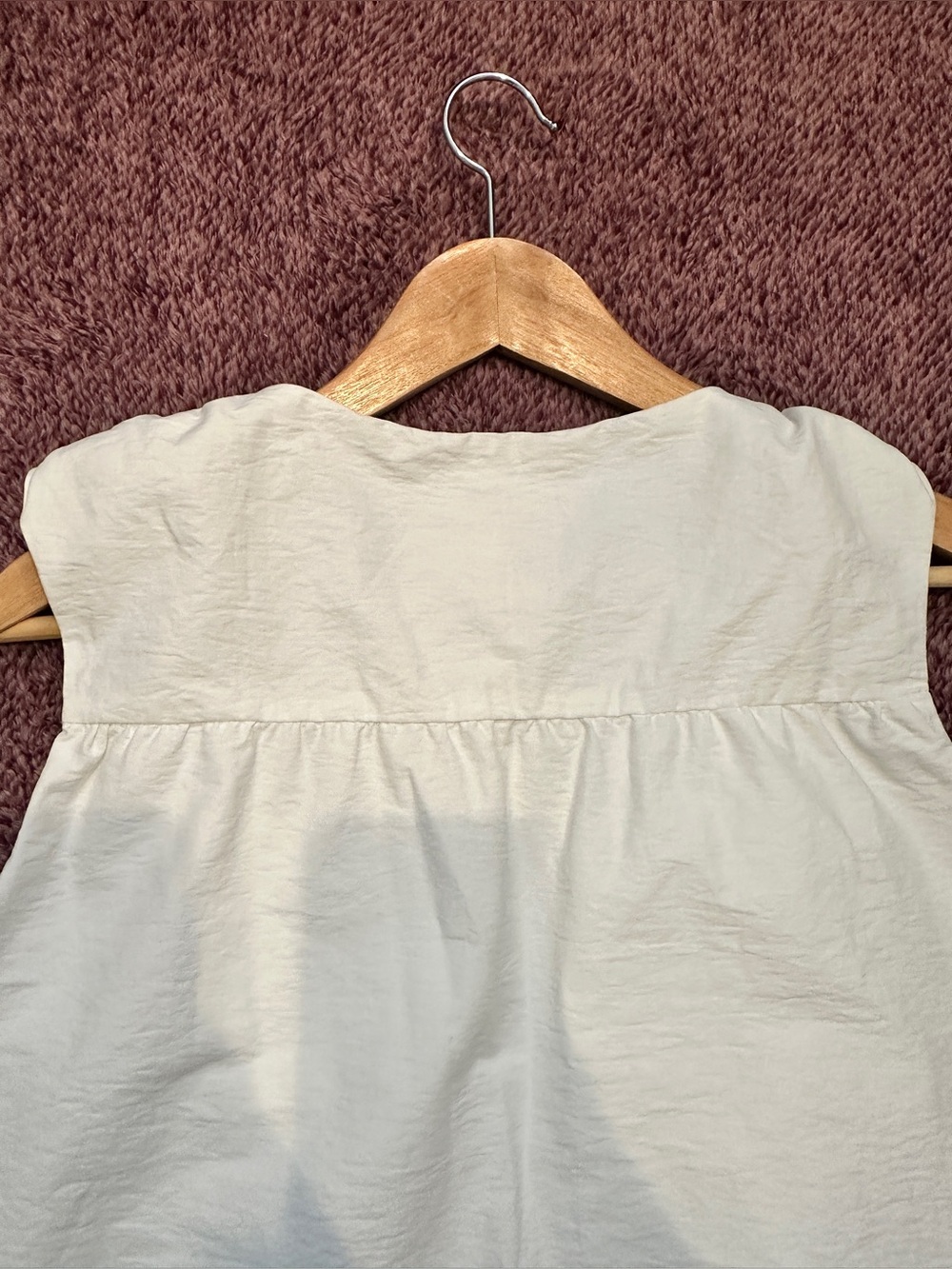 Anthropologie Mare Mare Shirred Swing Tank Ivory Small Babydoll - Picture 10 of 11